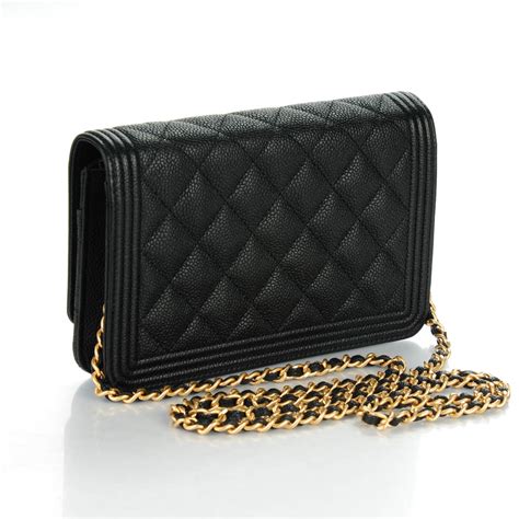 chanel boy wallet on chain black